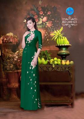 Vải áo dài hoa rơi-DT 2891