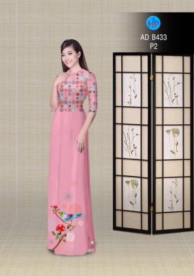 Vải áo dài thân trên chấm bi-DT 2892