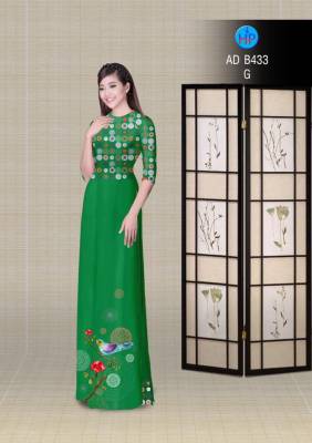 Vải áo dài thân trên chấm bi-DT 2892