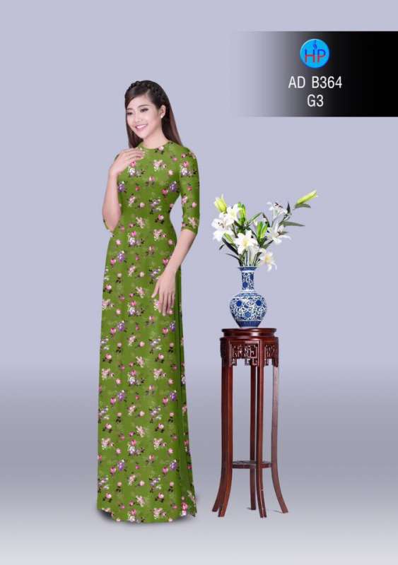 Vải áo dài hoa nhí
