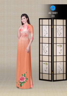 Vải áo dài hoa Hồng-DT 2905