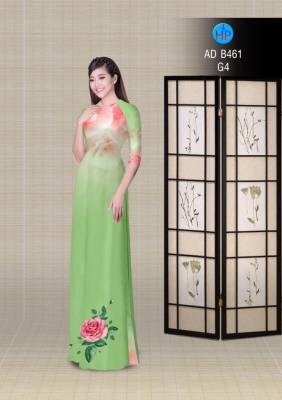 Vải áo dài hoa Hồng-DT 2905