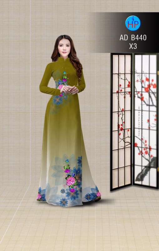 Vải áo dài hoa mờ