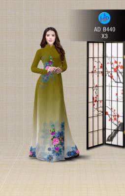 Vải áo dài hoa mờ-DT 2907
