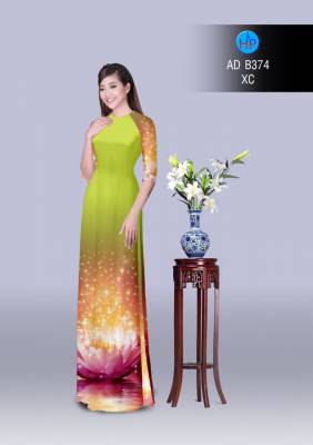 Vải áo dài hoa Sen 3D-DT 2909