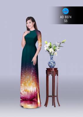 Vải áo dài hoa Sen 3D-DT 2909