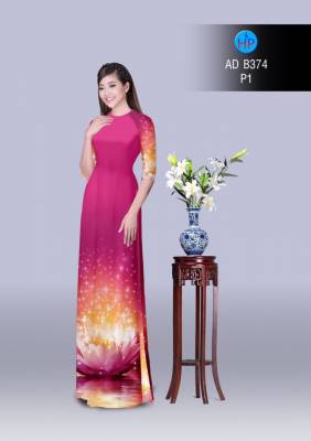 Vải áo dài hoa Sen 3D-DT 2909