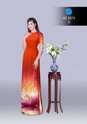 Vải áo dài hoa Sen 3D-DT 2909