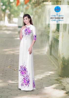 Vải áo dài hoa trên dưới-DT 2963