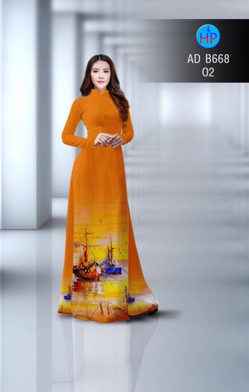 Vải áo dài phong cảnh