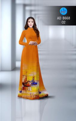 Vải áo dài phong cảnh-DT 2964