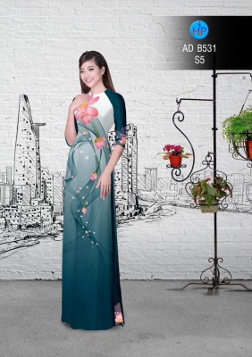 Vải áo dài hoa Sen-DT 2973