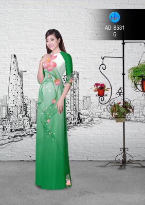 Vải áo dài hoa Sen-DT 2973