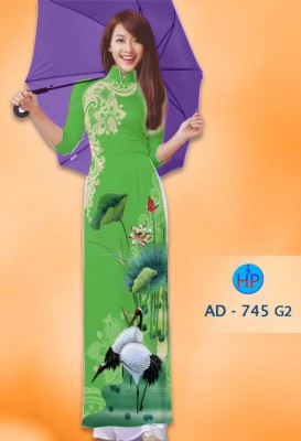 Vải áo dài hoa Sen-DT 2974