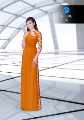 Vải áo dài hoa hồng nhỏ-DT 2977