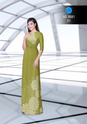 Vải áo dài hoa văn tròn-DT 2997