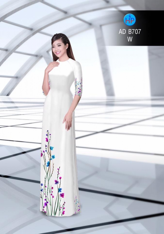 Vải áo dài hoa dây