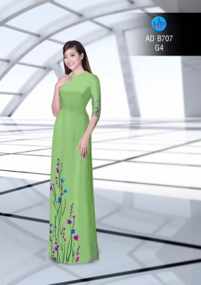Vải áo dài hoa dây-DT 3009