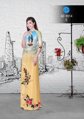 Vải áo dài đức mẹ Maria-DT 3040
