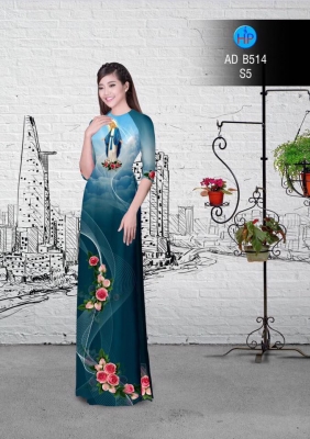 Vải áo dài đức mẹ Maria-DT 3040