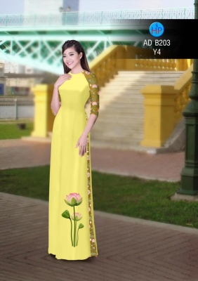 Vải áo dài hoa Sen-DT 3042