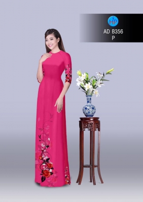 Vải áo dài hoa dây tà dưới-DT 3047