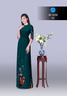 Vải áo dài hoa dây tà dưới-DT 3047