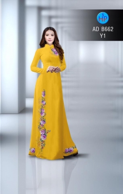Vải áo dài hoa dây một bên-DT 3049