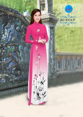 Vải áo dài hoa Sen dây-DT 3057