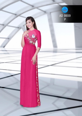 Vải áo dài hoa nhỏ thân trên-DT 3059