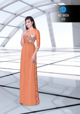 Vải áo dài hoa nhỏ thân trên-DT 3059
