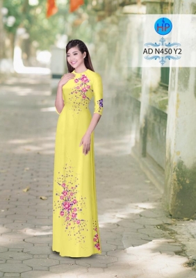 Vải áo dài hoa nhỏ trên dưới-DT 3062