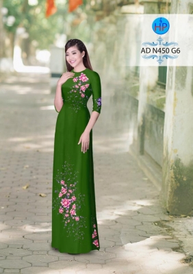 Vải áo dài hoa nhỏ trên dưới-DT 3062