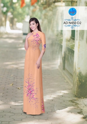 Vải áo dài hoa nhỏ trên dưới-DT 3062