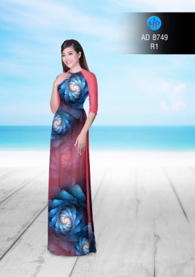 Vải áo dài hoa ảo 3D-DT 3068