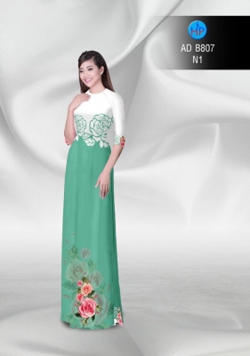 Vải áo dài hoa Hồng-DT 3070
