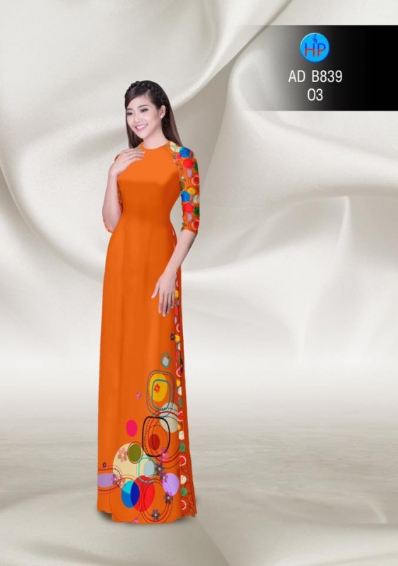 Vải áo dài hoa trừu tượng