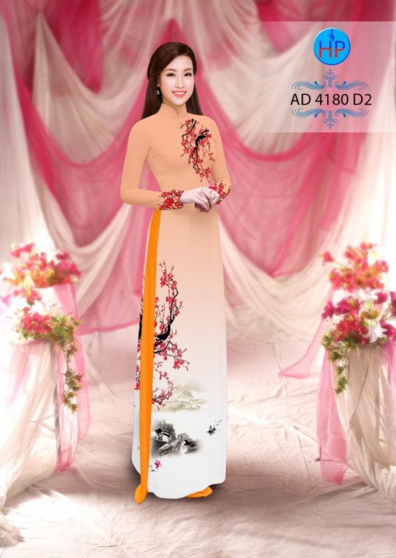 Vải áo dài phong cảnh