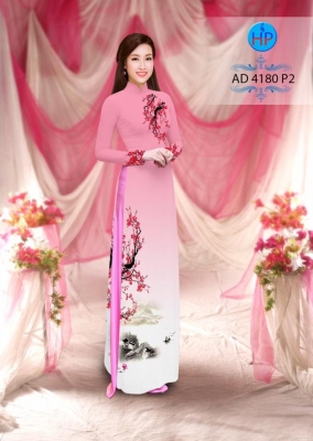 Vải áo dài phong cảnh-DT 3074
