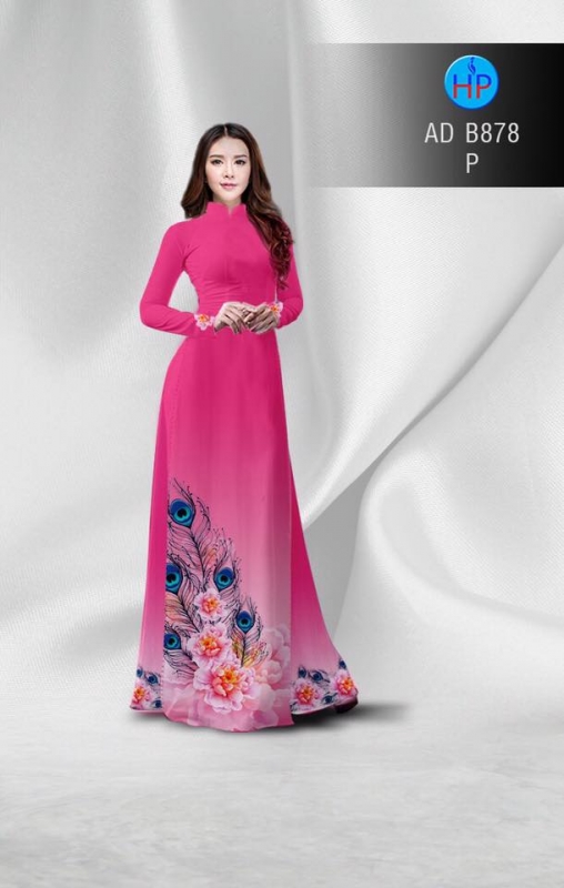 Vải áo dài lông Công