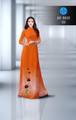 Vải áo dài hoa Hồng-DT 3078