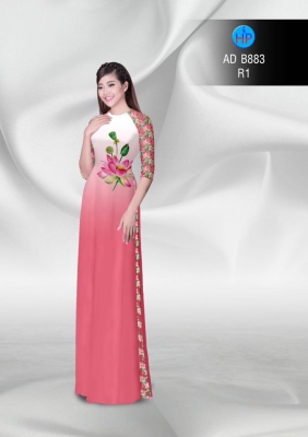 Vải áo dài hoa Sen-DT 3153
