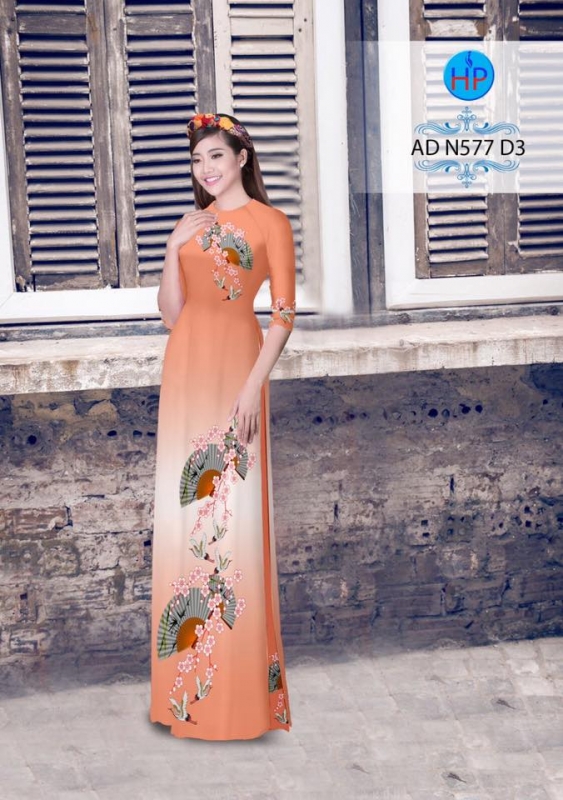 Vải áo dài hình cây Quạt