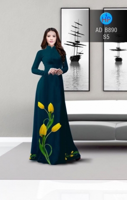 Vải áo dài hoa Tulip-DT 3155