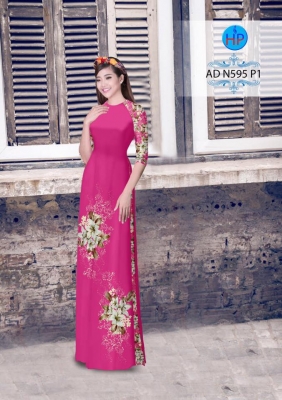 Vải áo dài hoa Sứ-DT 3166