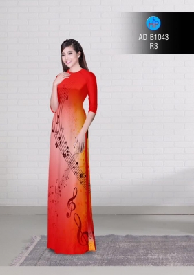 Vải áo dài hình nốt nhạc-DT 3177