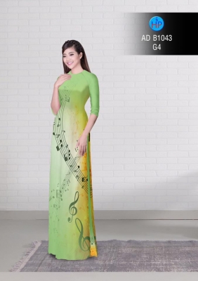 Vải áo dài hình nốt nhạc-DT 3177