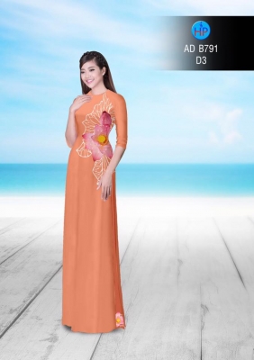 Vải áo dài hoa Sen ngang hông-DT 3181