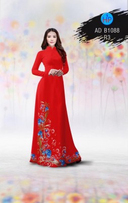 Vải áo dài hoa văn tà dưới-DT 3212