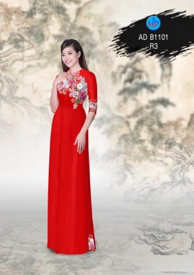 Vải áo dài hoa chùm-DT 3213
